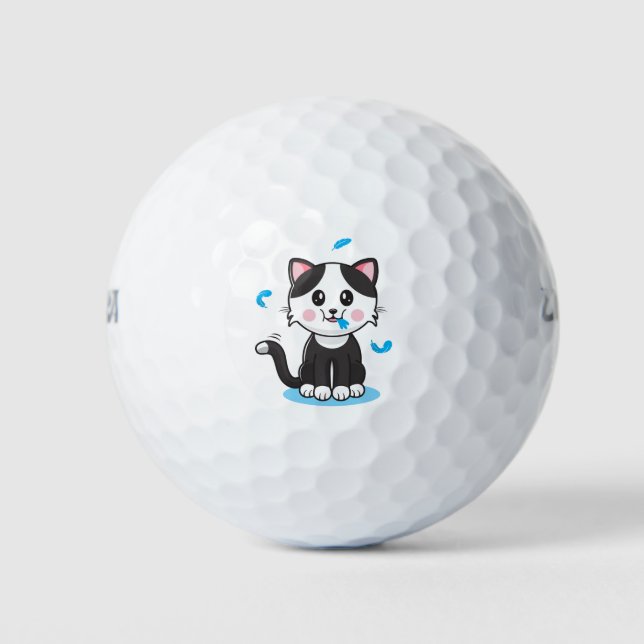 Cat and Feathers Golf Balls (Front)
