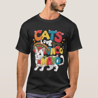 Cat and Fiesta Cinco de Mayo Mexico T-Shirt