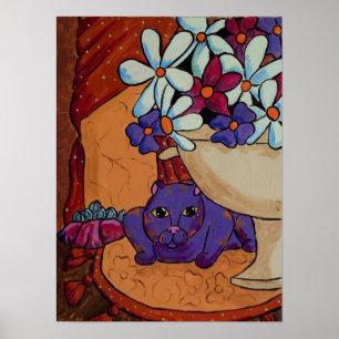 Cat and Figs Poster