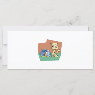 Cat and fish bowl clipart