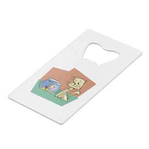 Cat and fish bowl clipart