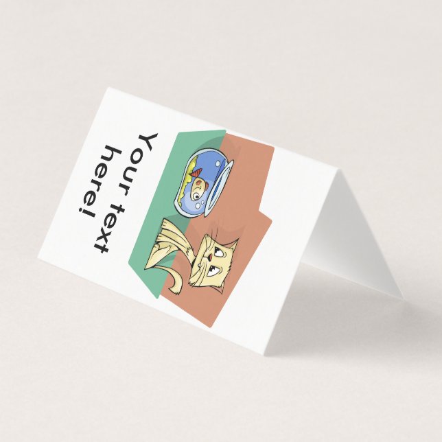 Cat and fish bowl clipart (Front)