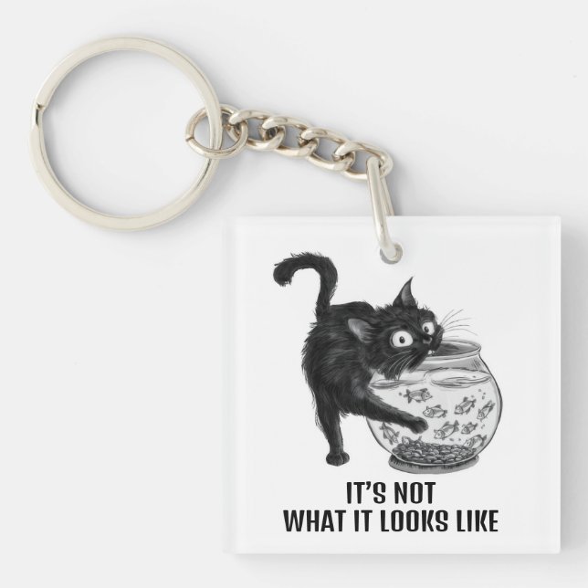 Cat and Fish Key Ring (Front)