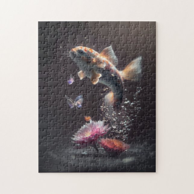 Cat and Fish Medley Jigsaw Puzzle (Vertical)