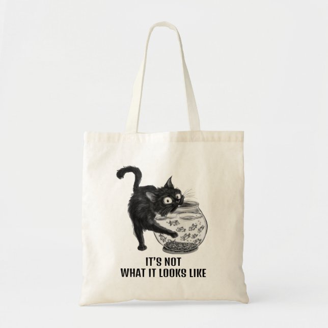 Cat and Fish Tote Bag (Front)