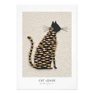 Cat and Fish v11 Photo Print