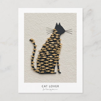 Cat and Fish v11 Postcard