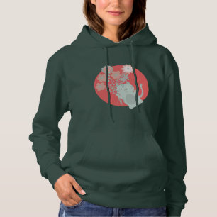 cat and flowers hoodie