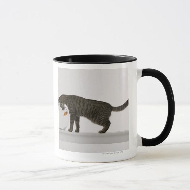 Cat and goldfish mug (Right)