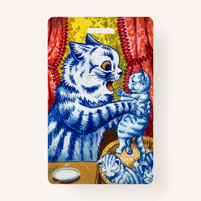 Cat and Her Kittens ID Badge (Front)