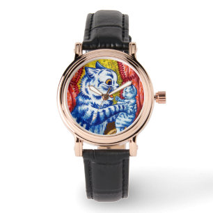 Cat and Her Kittens Watch