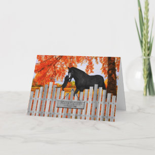 Cat and Horse Lover's Friendship Greeting Card