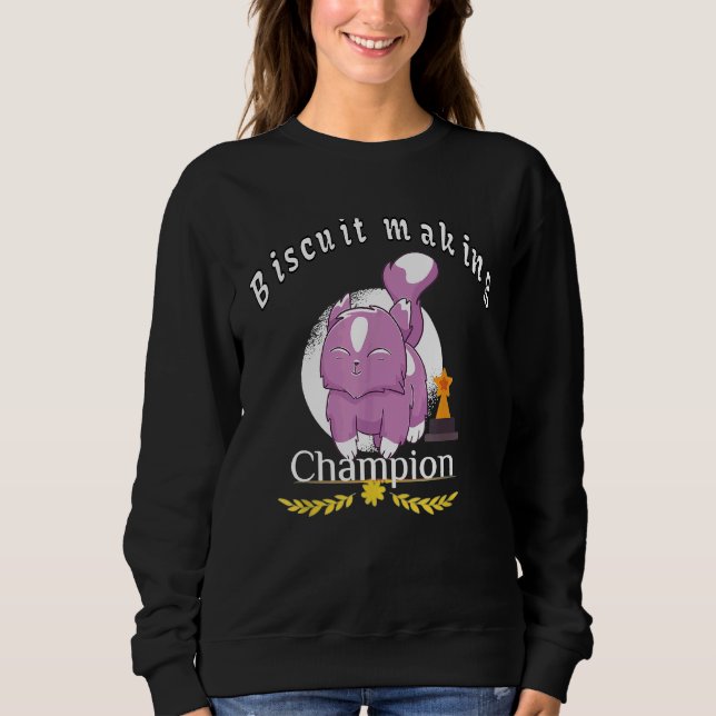 Cat And Kitten   Biscuit Making Champion Sweatshirt (Front)