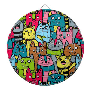 Cat and kittens dartboard