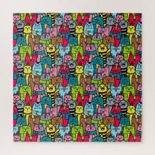 Cat and kittens jigsaw puzzle