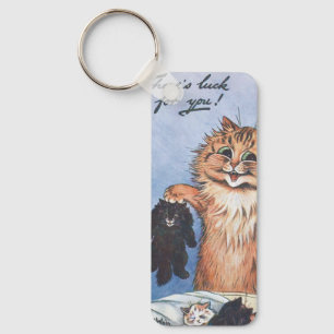 Cat and Kittens, Louis Wain Key Ring