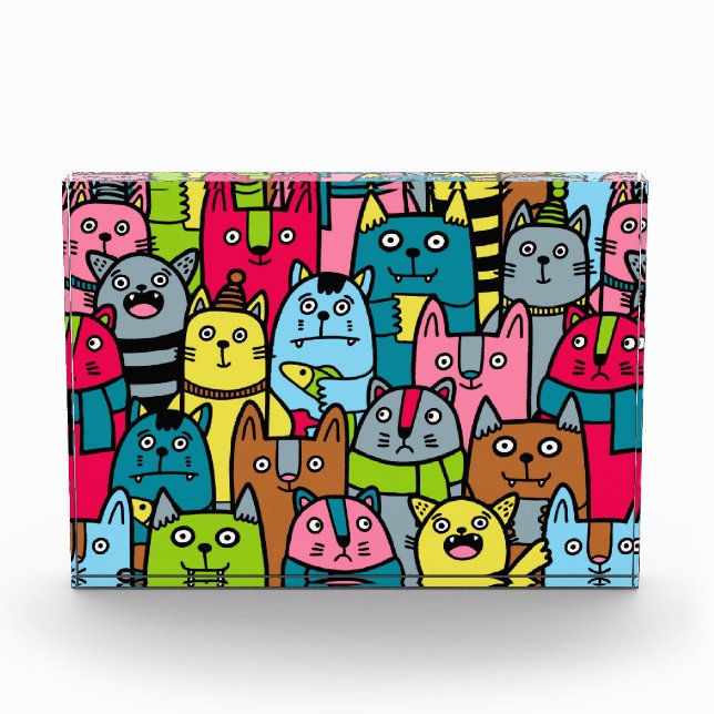 Cat and kittens photo block (Front)