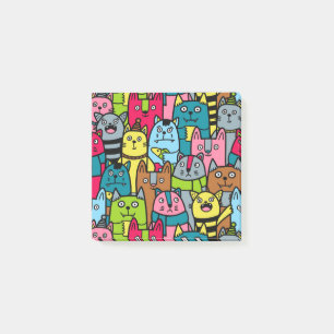 Cat and kittens post-it notes