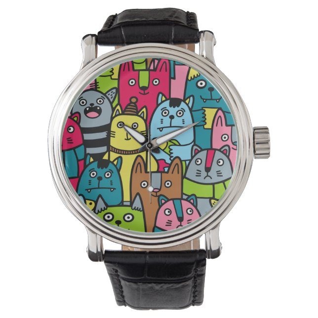 Cat and kittens watch (Front)
