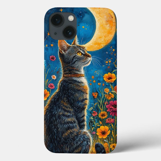 Cat and moon Case-Mate iPhone case (Back)