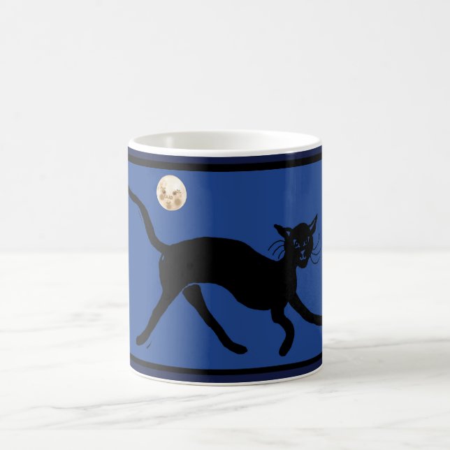 cat and moon coffee mug (Center)