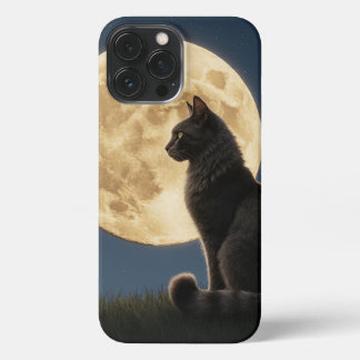 cat and moon iPhone 13 Pro Max Case
