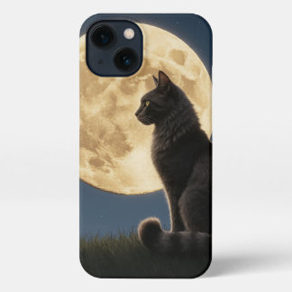 cat and moon iphone case 13