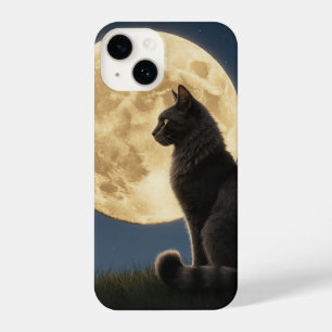 cat and moon phone case