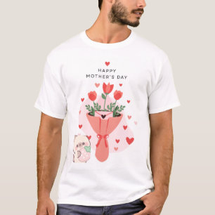 Cat and mothers day design t-shirt