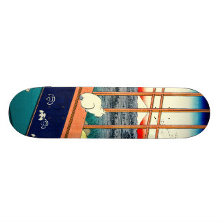 Cat and Mount Fuji 1857 Skateboard
