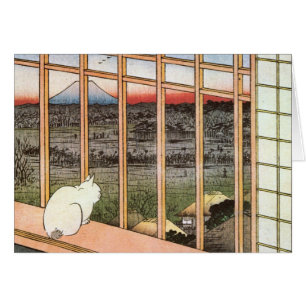 Cat and Mount Fuji, Hiroshige