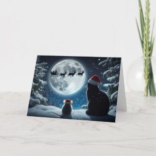 Cat and Mouse "Believe!" Christmas Card