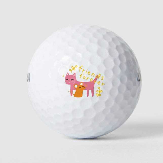 Cat and Mouse Best Friend Golf Balls (Front)