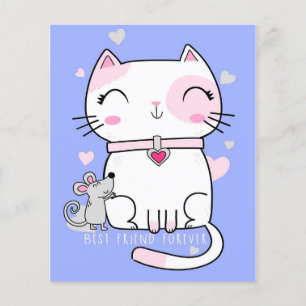 Cat And Mouse Best Friends, Funny Cat Kitten Gift Flyer