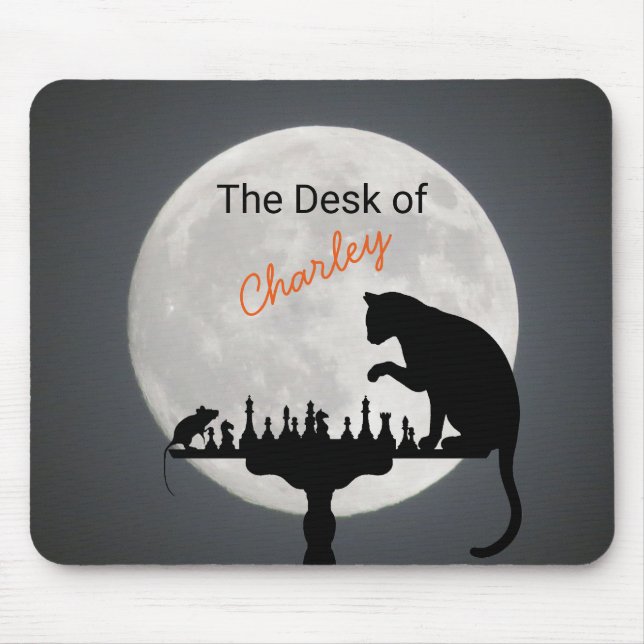 Cat and Mouse Chess Full Moon Mat (Front)