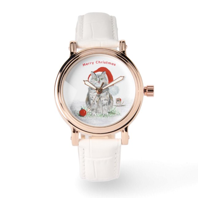 Cat and Mouse Christmas Watch (Front)