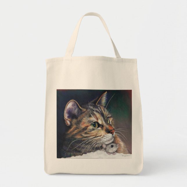 Cat and Mouse Grocery Tote bag (Front)