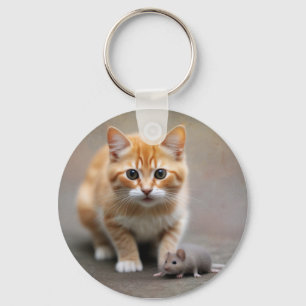 Cat and Mouse Key Ring