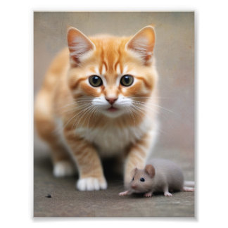 Cat and Mouse Photo Print