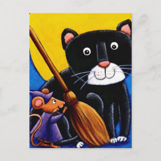 cat and mouse postcard