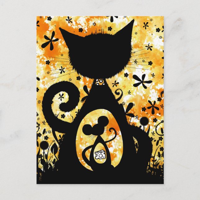 cat and Mouse Postcard (Front)