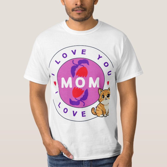 Cat and mum design t-shirt (Front)