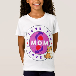 Cat and mum design t-shirt