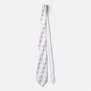 CAT AND MUSIC NOTE TIE