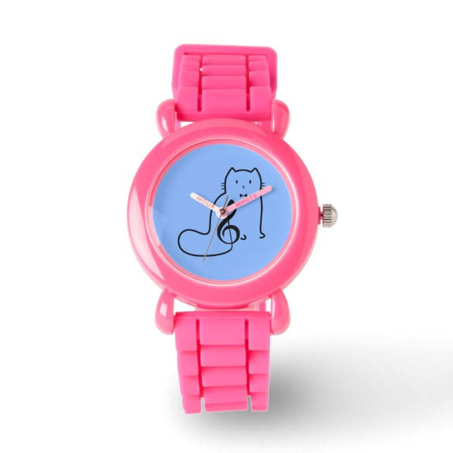 CAT AND MUSIC NOTE WATCH (Front)