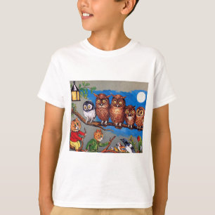 Cat and Owl, Louis Wain T-Shirt