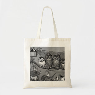 Cat and Owl, Louis Wain Tote Bag