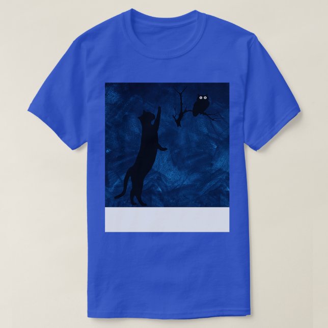 Cat And Owl T-Shirt (Design Front)