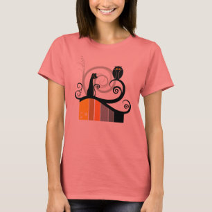 Cat and Owl T-Shirt