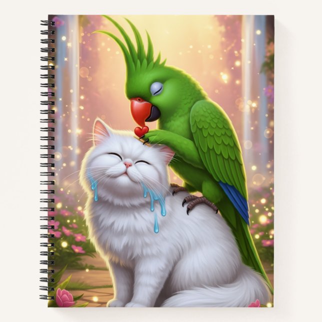 Cat and Parrot Notebook (Front)